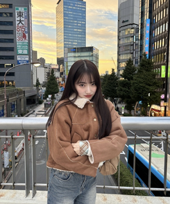 クロップボアジャケット CAMEL