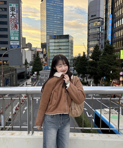 クロップボアジャケット CAMEL