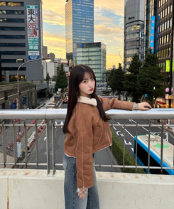 クロップボアジャケット CAMEL