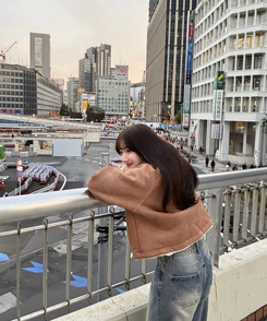 クロップボアジャケット CAMEL