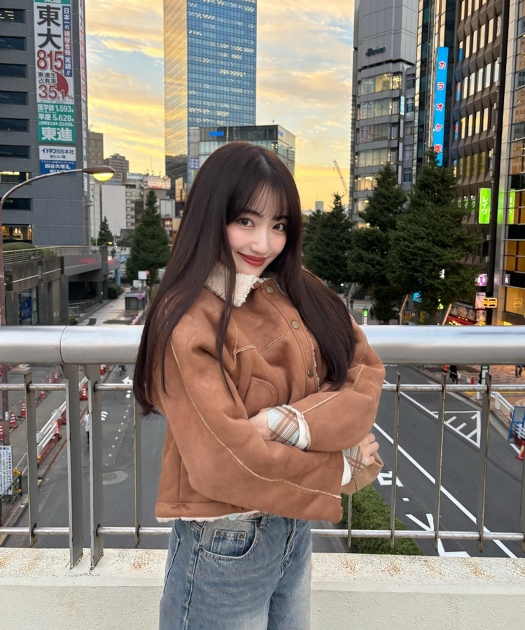 クロップボアジャケット CAMEL