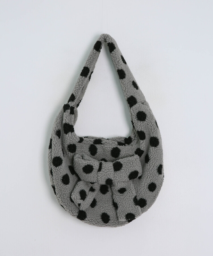 リボンドットボアバッグ