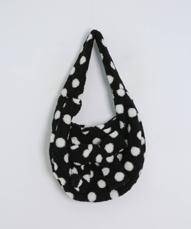 リボンドットボアバッグ