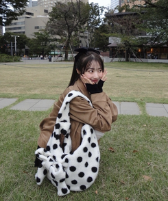 リボンドットボアバッグ IVORY