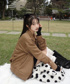 リボンドットボアバッグ IVORY