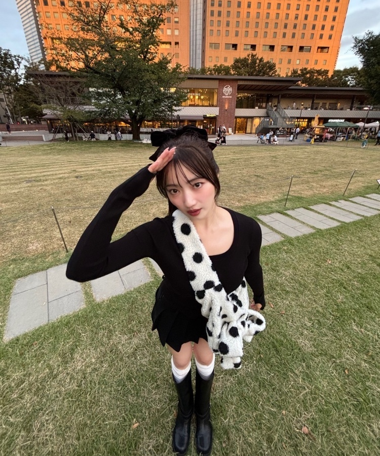 リボンドットボアバッグ IVORY