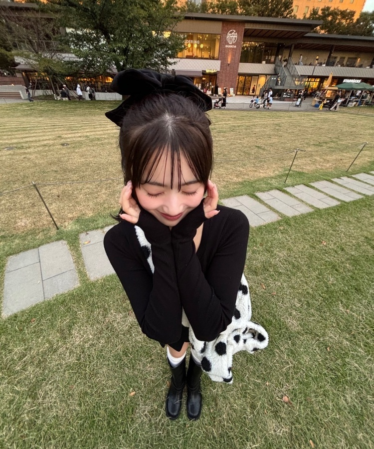 リボンドットボアバッグ IVORY