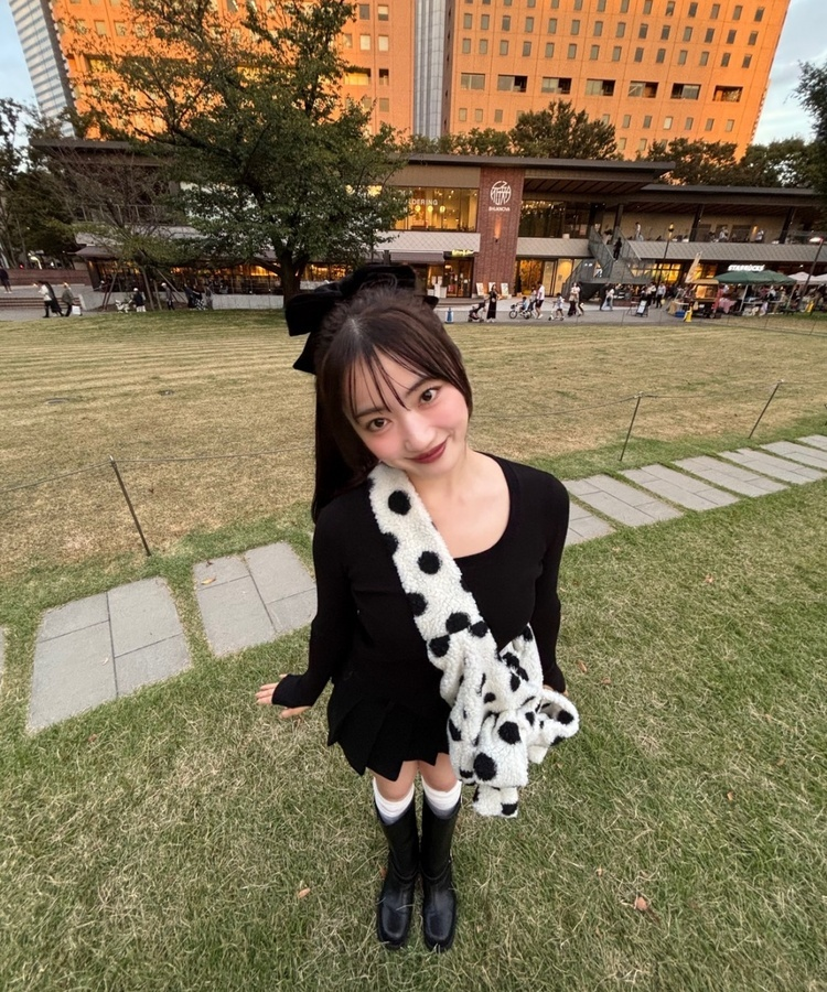 リボンドットボアバッグ IVORY