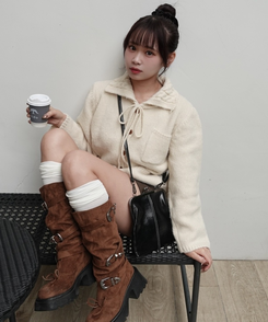 ビックカラーカーディガン IVORY