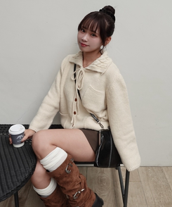 ビックカラーカーディガン IVORY