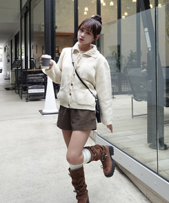 ビックカラーカーディガン IVORY