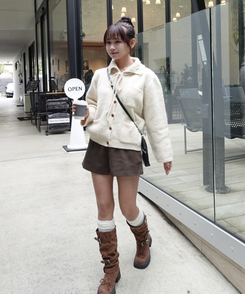 ビックカラーカーディガン IVORY