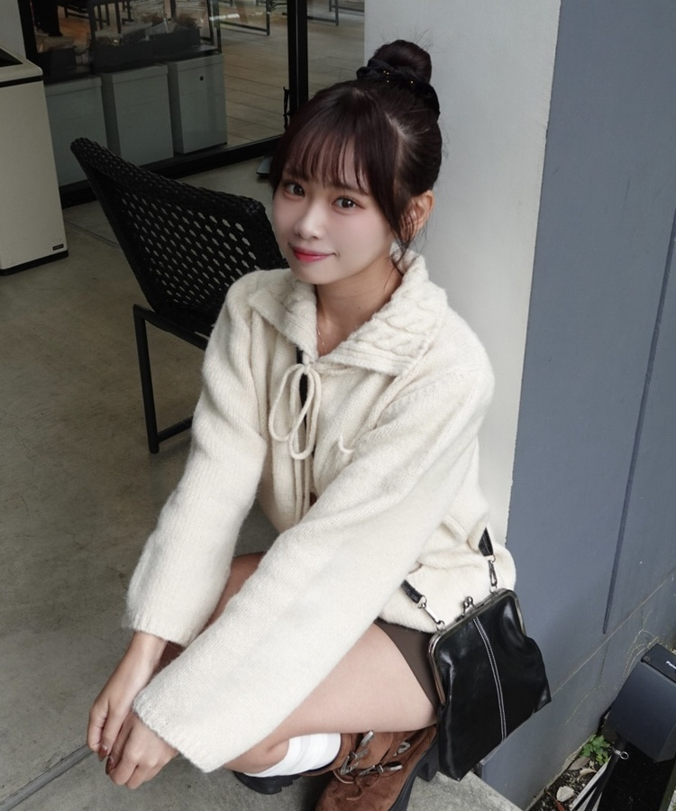 ビックカラーカーディガン IVORY