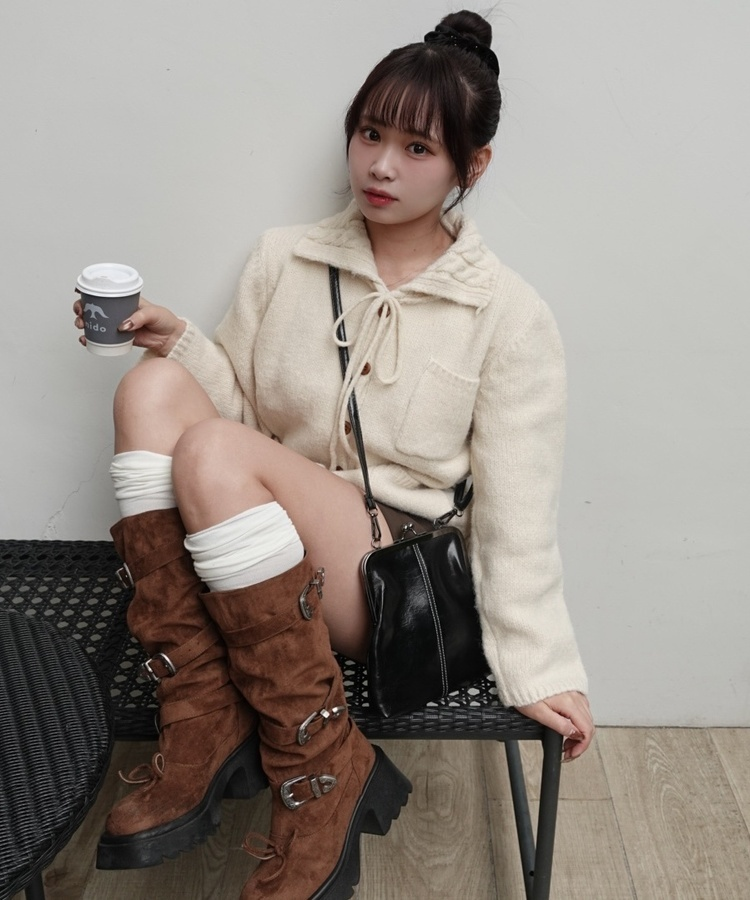 ビックカラーカーディガン IVORY