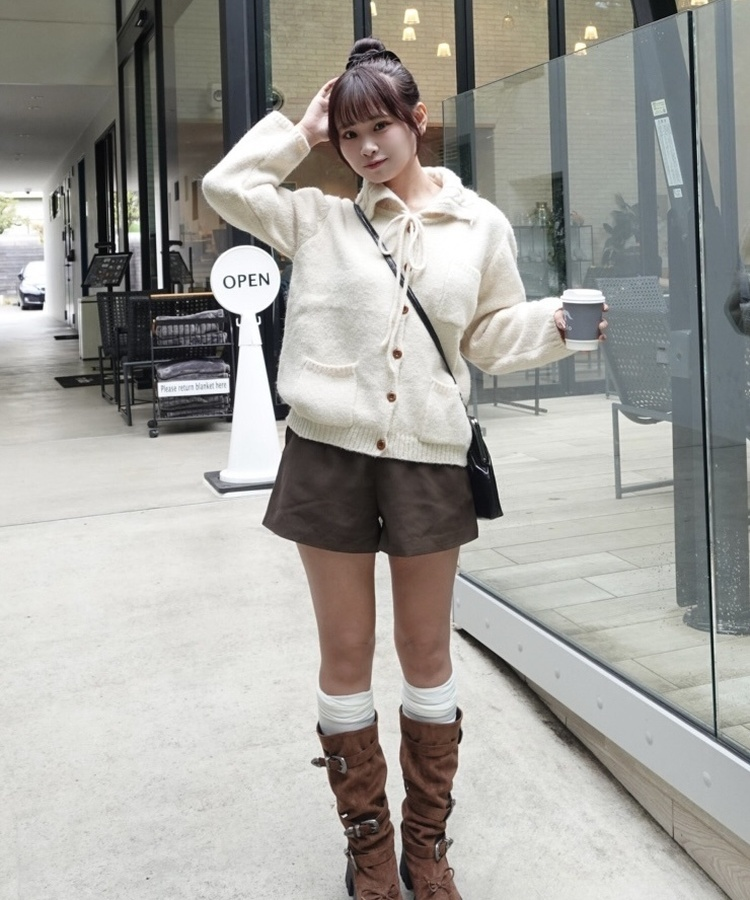 ビックカラーカーディガン IVORY