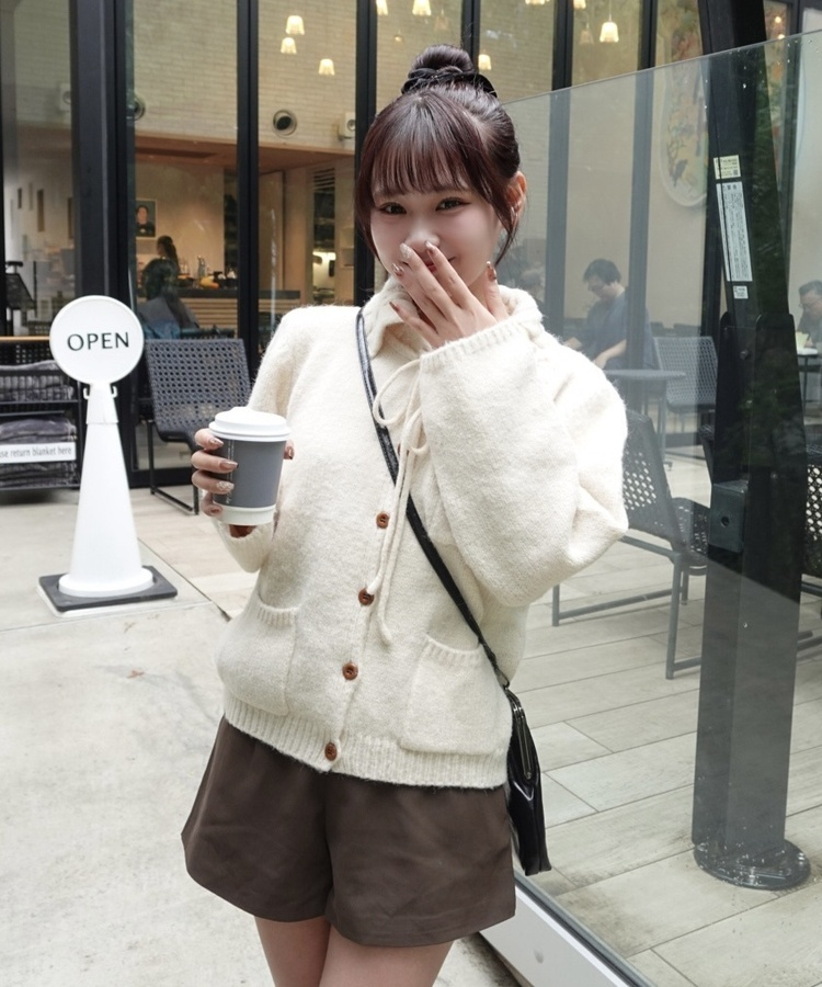 ビックカラーカーディガン IVORY