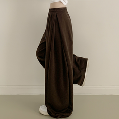 인생 트레이닝팬츠 365일 사이드핀턱 와이드 밴딩 사계절 롱팬츠 브라운