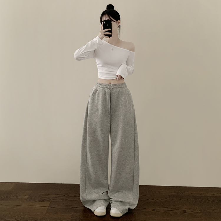 인생 트레이닝팬츠 365일 사이드핀턱 와이드 밴딩 사계절 롱팬츠 그레이