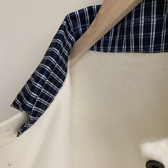 チェックレイヤードニットカーディガン(5color)