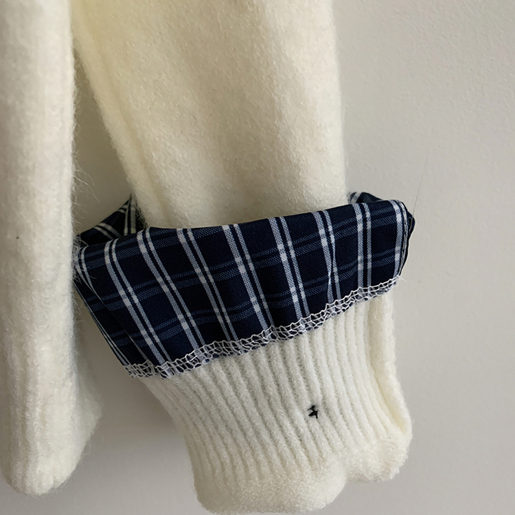 チェックレイヤードニットカーディガン(5color)