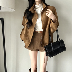 スエードストラップジャンパー BROWN