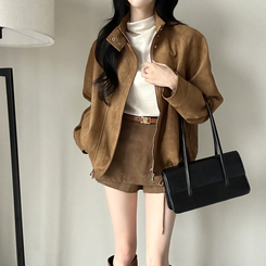 スエードストラップジャンパー BROWN