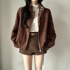 スエードストラップジャンパー RED BROWN