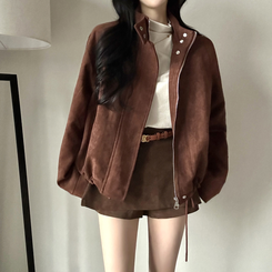 スエードストラップジャンパー RED BROWN