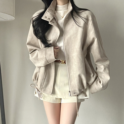 スエードストラップジャンパー LIGHT BEIGE