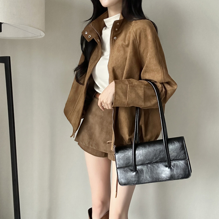 スエードストラップジャンパー BROWN