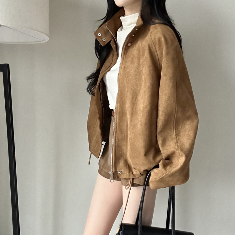 スエードストラップジャンパー BROWN