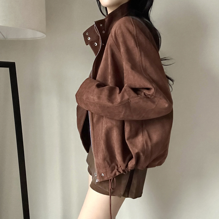 スエードストラップジャンパー RED BROWN