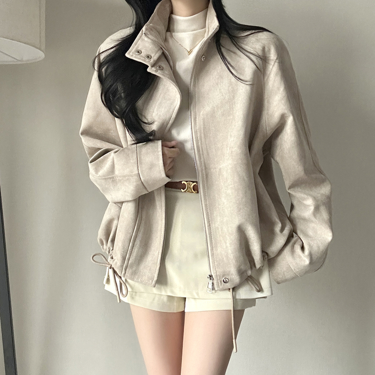 スエードストラップジャンパー LIGHT BEIGE