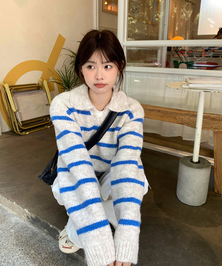 카라 단 브이 니트티 블루