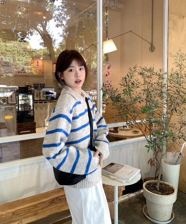 카라 단 브이 니트티 블루