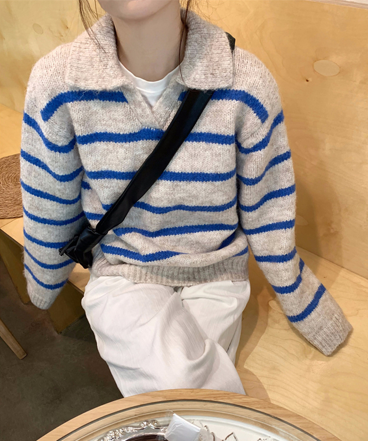 카라 단 브이 니트티 블루