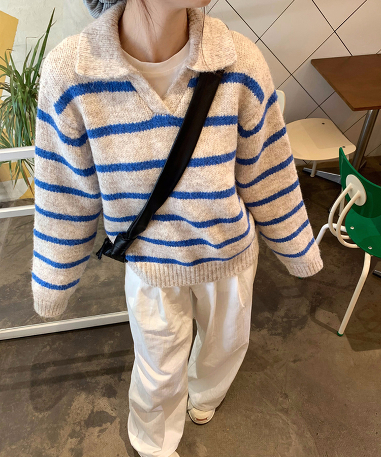 카라 단 브이 니트티 블루