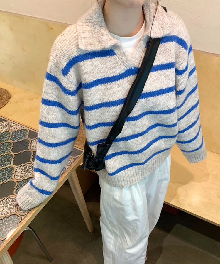 카라 단 브이 니트티 블루