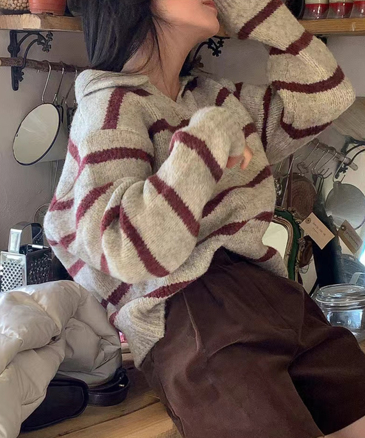 카라 단 브이 니트티 브라운