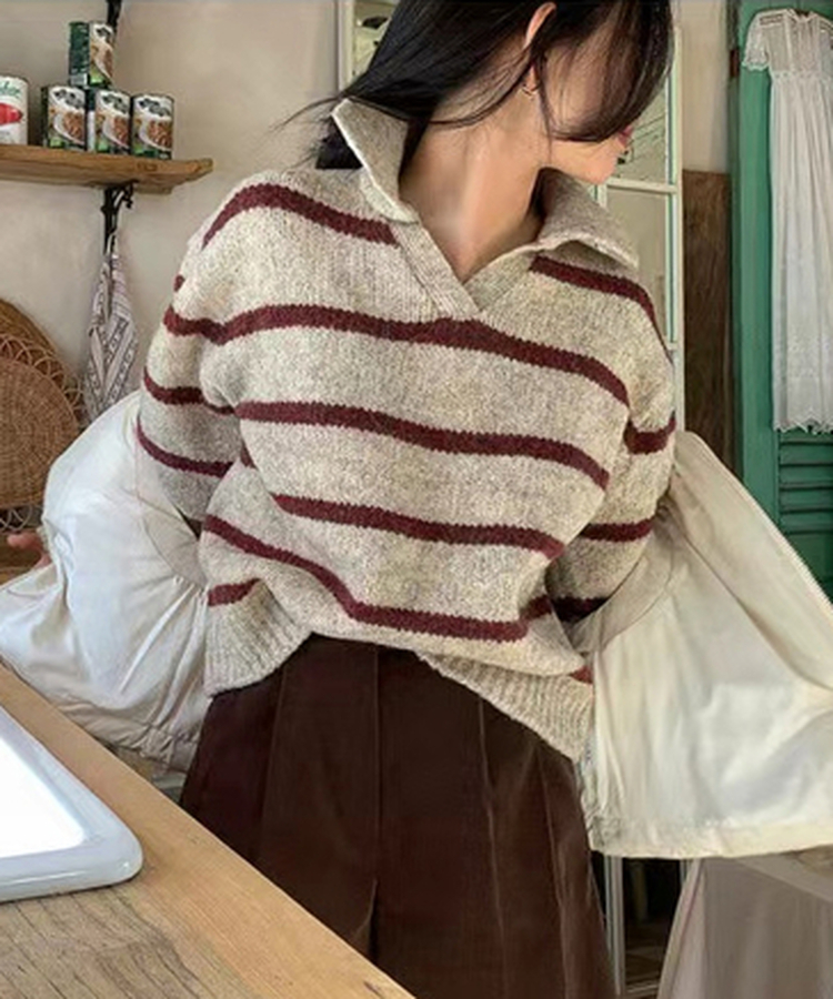 카라 단 브이 니트티 브라운