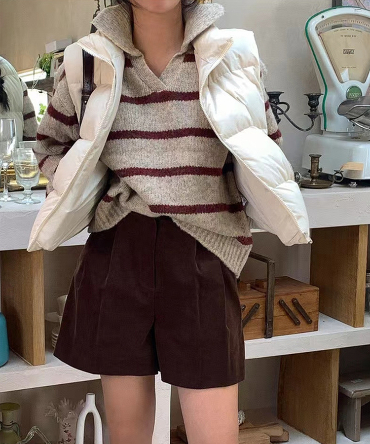 카라 단 브이 니트티 브라운