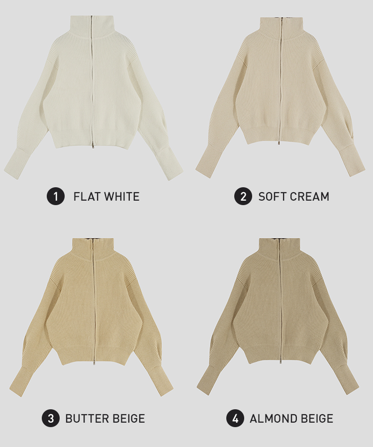 [SONA単独販売_MADE]韓国内販売数1位ニットジップアップカーディガン(20colors)