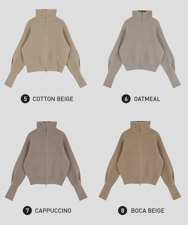 [SONA単独販売_MADE]韓国内販売数1位ニットジップアップカーディガン(20colors)