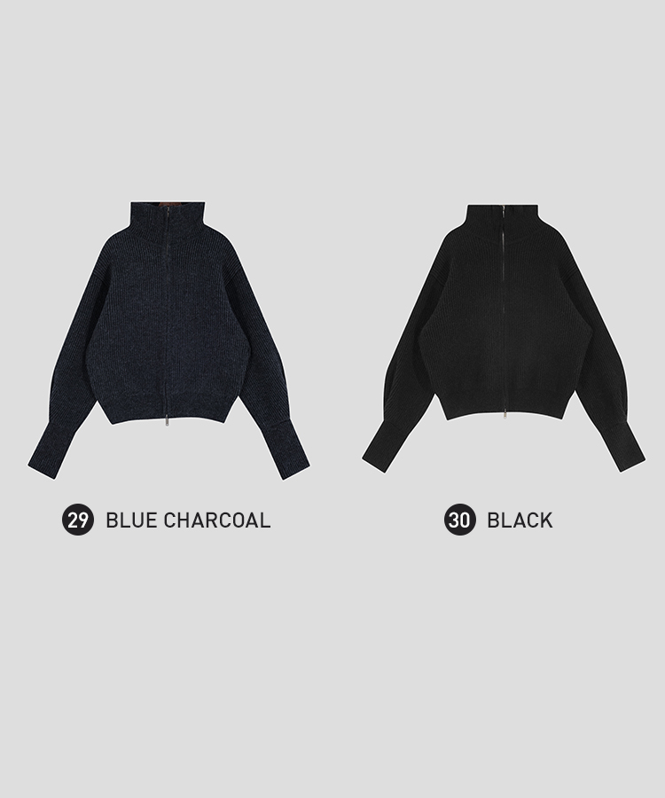 [SONA単独販売_MADE]韓国内販売数1位ニットジップアップカーディガン(20colors)