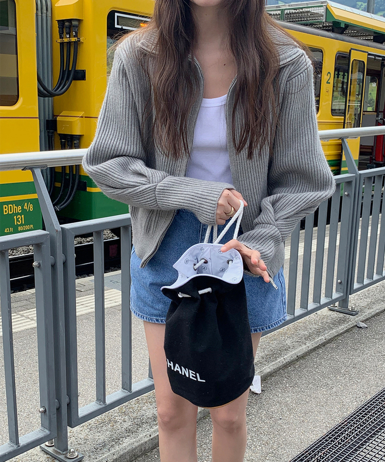 [SONA単独販売_MADE]韓国内販売数1位ニットジップアップカーディガン(20colors) 27 BOKASHI GRAY