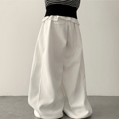 サイドスリットライントレーニングワイドパンツ(5color) WHITE