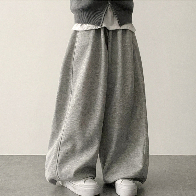 サイドスリットライントレーニングワイドパンツ(5color) GREY