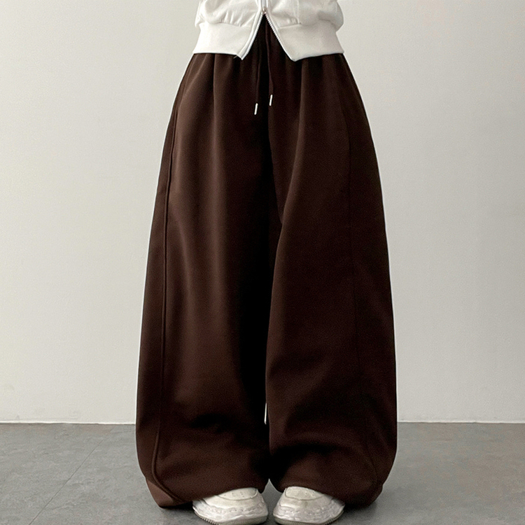 サイドスリットライントレーニングワイドパンツ(5color) BROWN