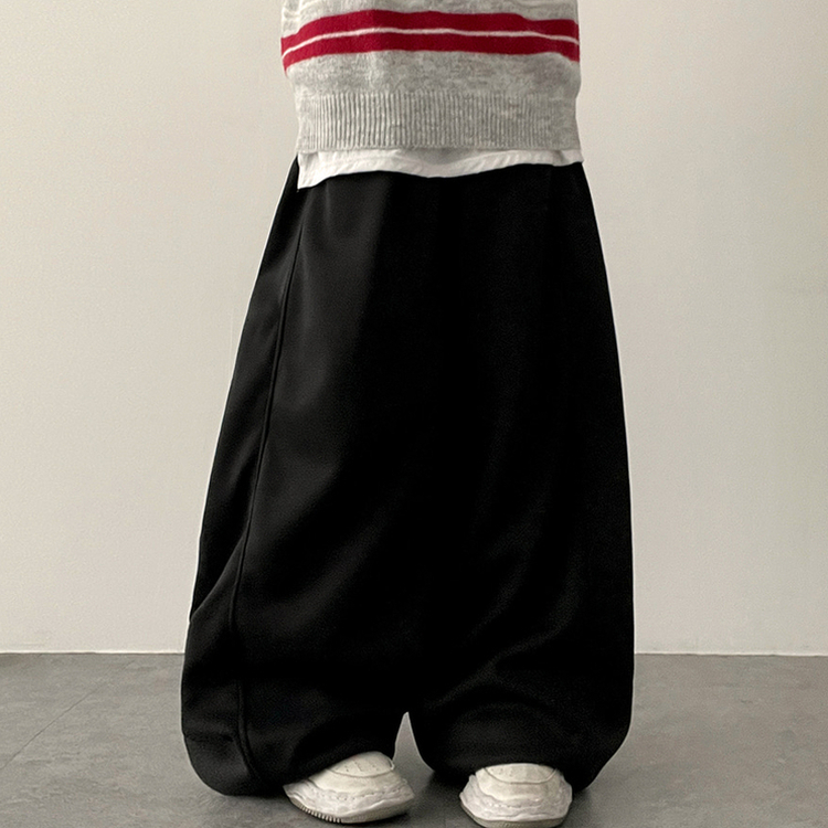 サイドスリットライントレーニングワイドパンツ(5color) CHARCOAL