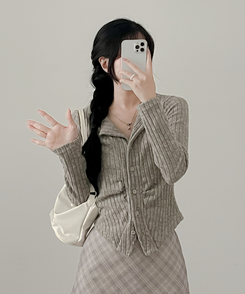 シャーリングカーディガン(5color) BEIGE